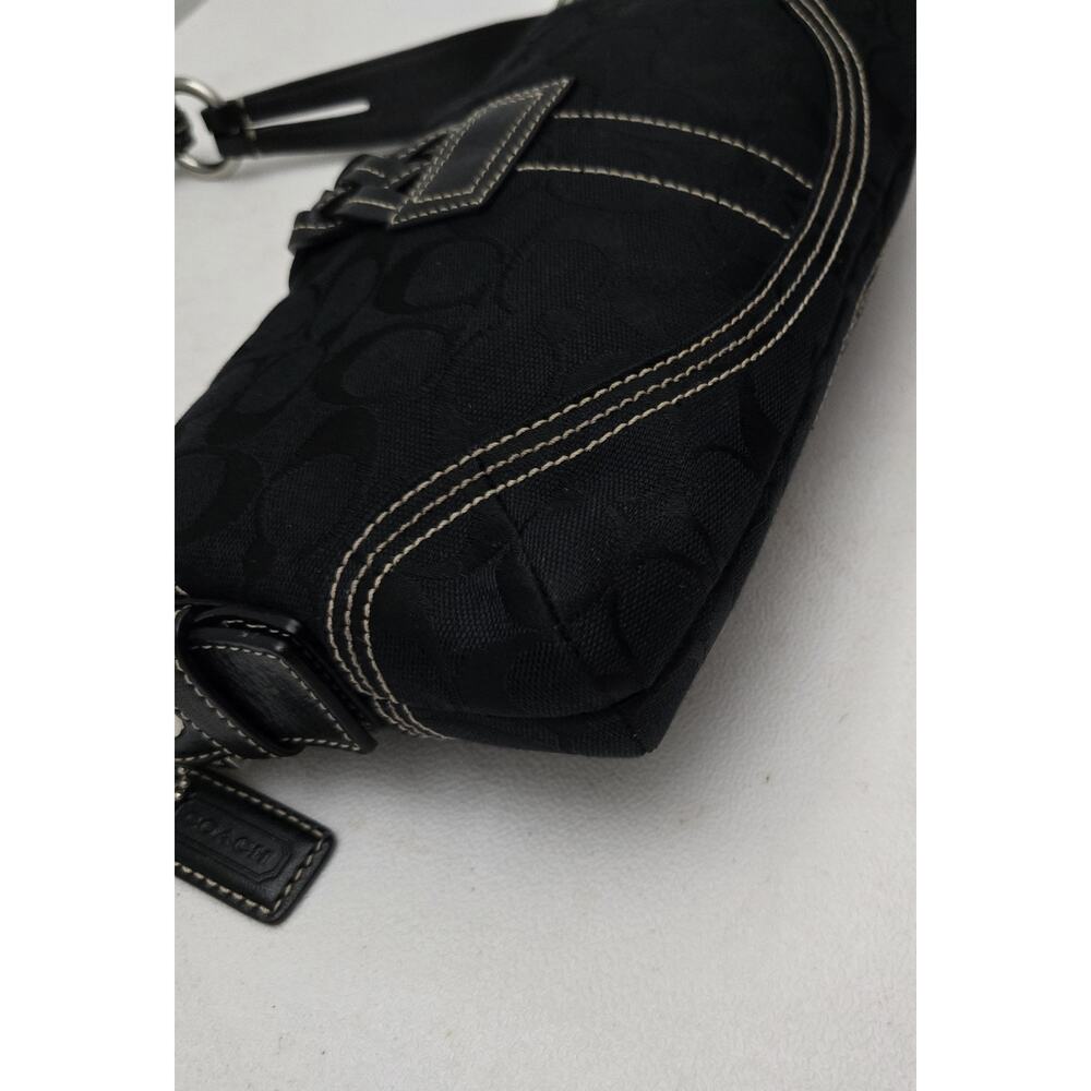 COACH Y2k Vintage Black Jacquard Soho Shoulder Top Handle Handbag 6280 EUC - Picture 7 of 14